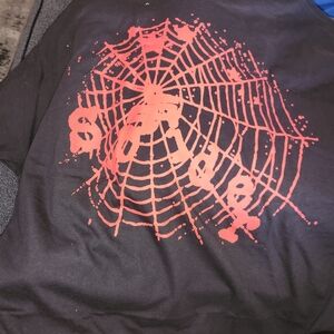 Sp5ider Black Spider Web Graphic T-Shirt Xxl 2xl New